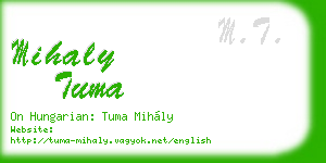 mihaly tuma business card